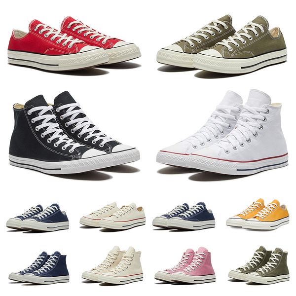 

2020 canvas 1970s star mens womens casual shoes classic black white yellow olive green navy bule low high sports sneakers outdoor