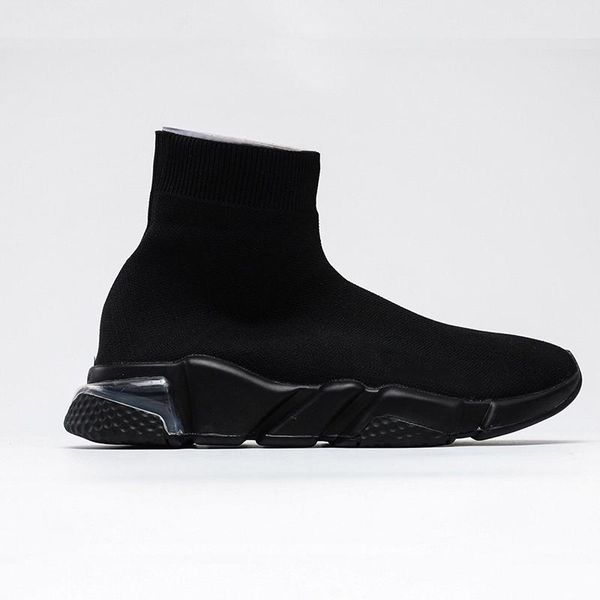 

new paris speed trainer stretch knit mid casual sock shoes men & women triple black red purple fashion designer sneakers with box