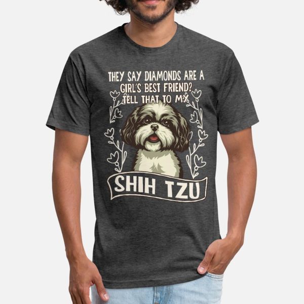 

shih tzu dog cute dog t shirt men personalized cotton s-xxxl cool crazy casual spring cool shirt