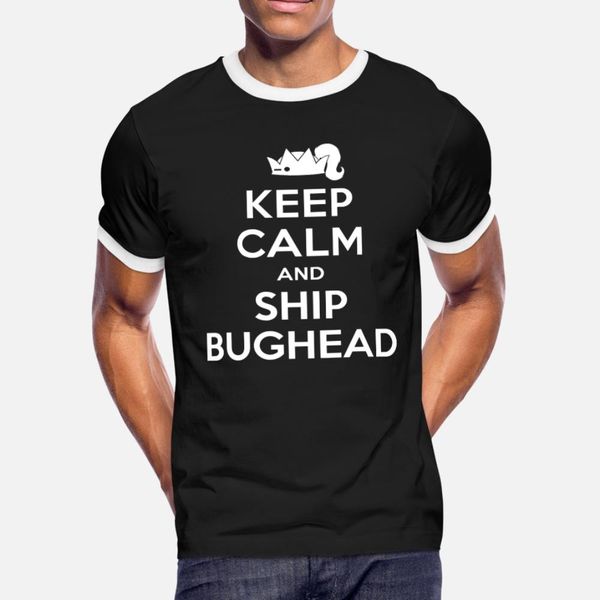 

riverdale keep calm and ship bughead t shirt men customized cotton s-xxxl solid color fitness basic spring autumn leisure shirt