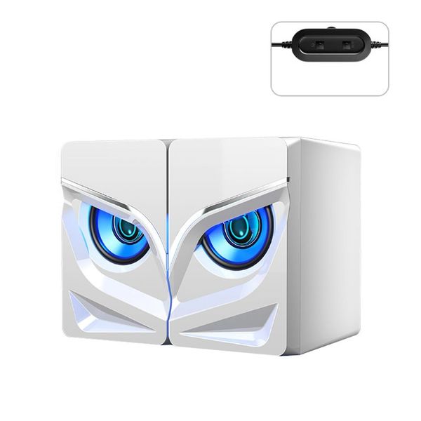 

1pair usb powered led 3.5mm wired speaker for computer lapcellphone tablet