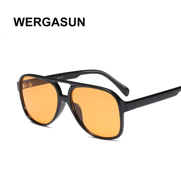 

wergasun fashion men style gradient sunglasses women driving vintage brand design sun glasses uv400, White;black