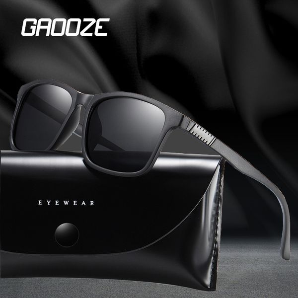 

gaooze tr90/pc man sunglasses glasses for men driver/ride/sport anti-glare texture frame women eyewear xd50, White;black