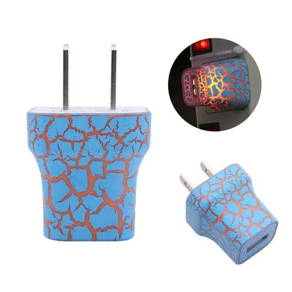 

cgjxs led color light 5v1a single port usb color crack charger