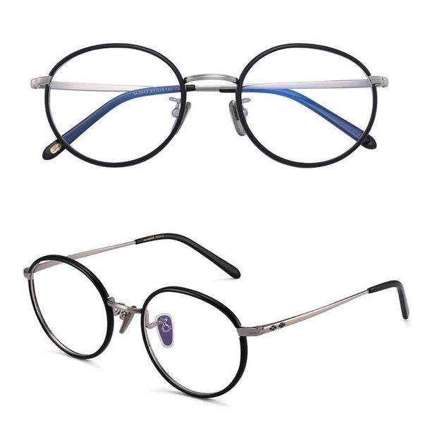 

vazrobe oval eyeglasses frames male women fashion glasses men vintage janpanese spectacles for prescription alloy eyewear, Black