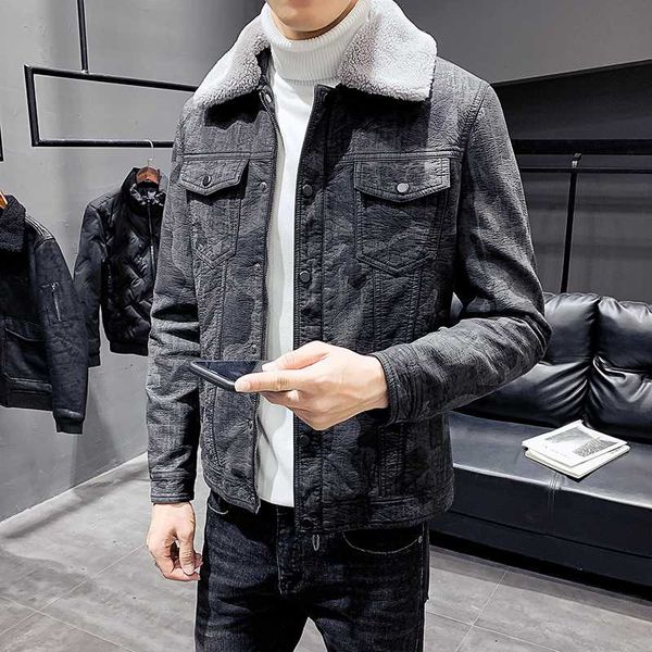 

coats new large size wool liner thicker denim men winter jean jackets outerwear warm thickening jacket, Black;brown