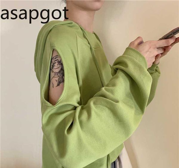 

spring new korean loose hooded off the shoulder hoodies slim thin chic wild solid casual black sweatshirts white 4 high045