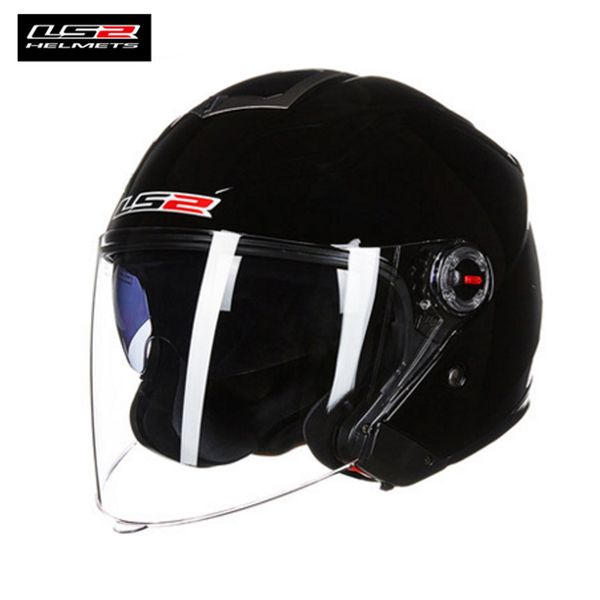 

new arrival ls2 578 retro open face motocycle helmet with double lens vintage woman man scooter ls2 casque moto