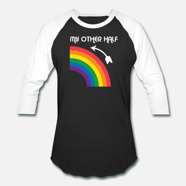 

my other half lgbt rainbow flag t shirt men designer short sleeve s-3xl normal gift breathable summer standard shirt