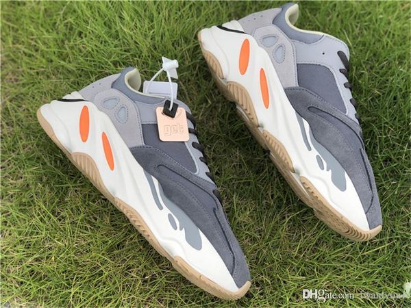 

новые оригиналы 700 магнит fv9923 wave runner kanye west кроссовки для мужчин женщины teal синий 3m светоотражающие аутентичные кроссовки