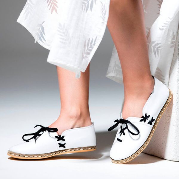

women shoes handmade loafers women flats genuine leather shoes flat moccasins soft bottom ladies plus size 41, Black