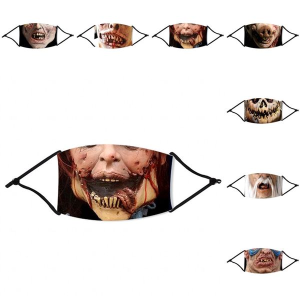 

halloween dustproof printing respirators anti dust washable reusable mascarilla pm2.5 face masks adjust good 4 2zyc e2