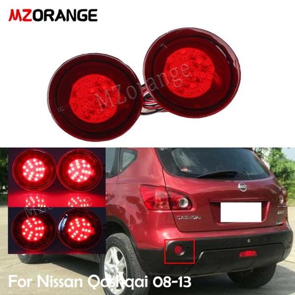 

mzorange 2pcs led tail light for qashqai 08-13 rear bumper reflector light night running lamp parking warning sbrake