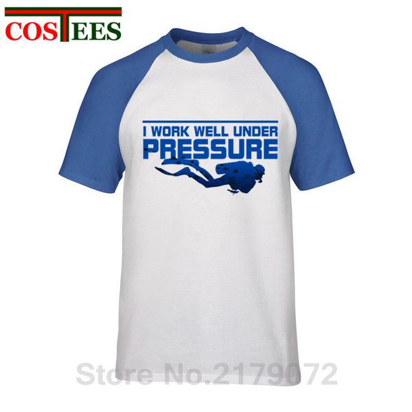 

i work well under pressure scuba diving t shirt men comic scuba diver t-shirts idea diving lover gift tshirt diver fans clothing