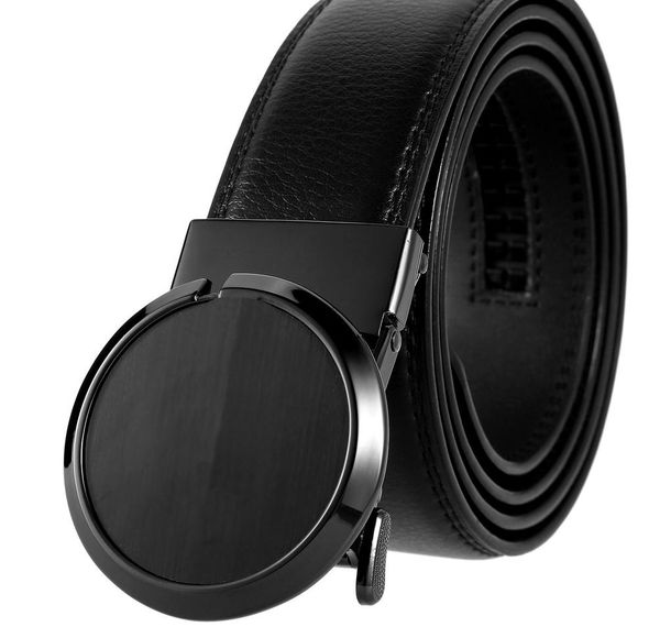 

new fashion men genuine leather belt european style man belt wasistband quallity automatic buckle male strap cowskin04, Black;brown