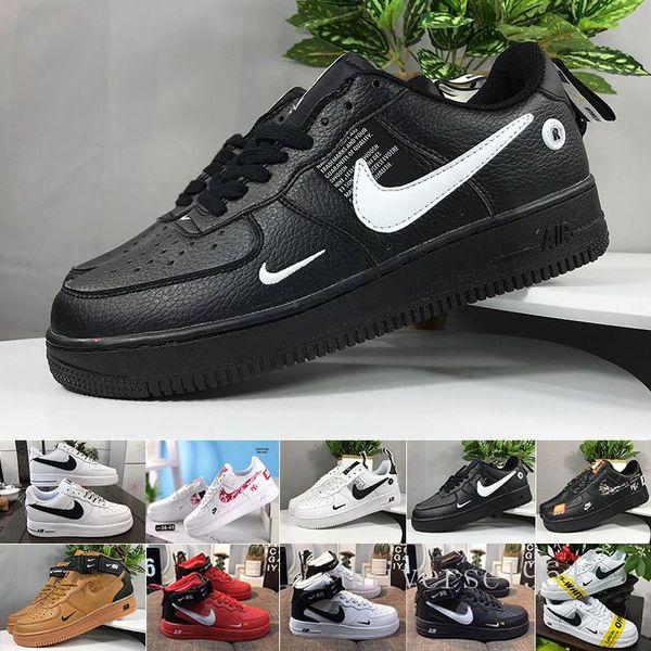 

2020 dunk flyline women's sport skate runing shoes 1 one men outdoor sneakers high low low black white sizes 36-45 lip7