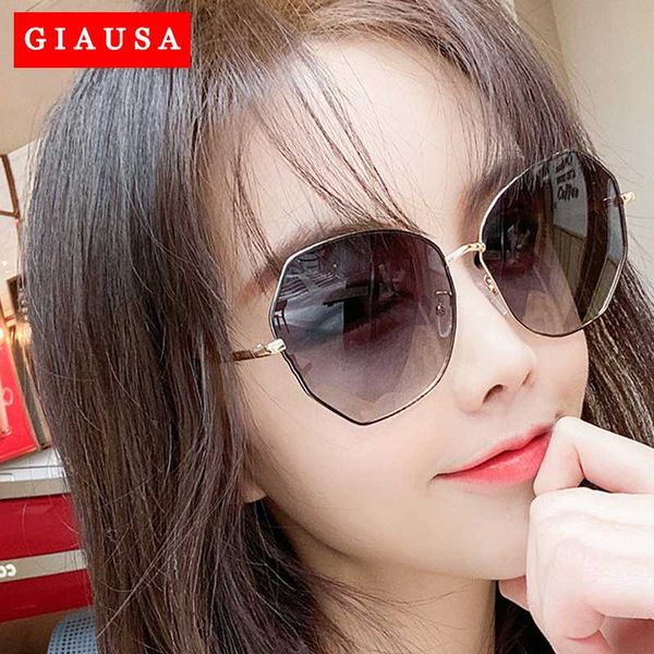 

sunglasses 2021 zonnebril dames est cool polygon shaped hexagon fashion women's ocean sheet uv protection eyewear sun glasses uv400, White;black