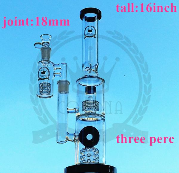 Big Glass Bongs Hookah Beaker Bongo Grosso Super Tubos de Água Pesado com Tigela de Vidro ou Banger de Quartzo