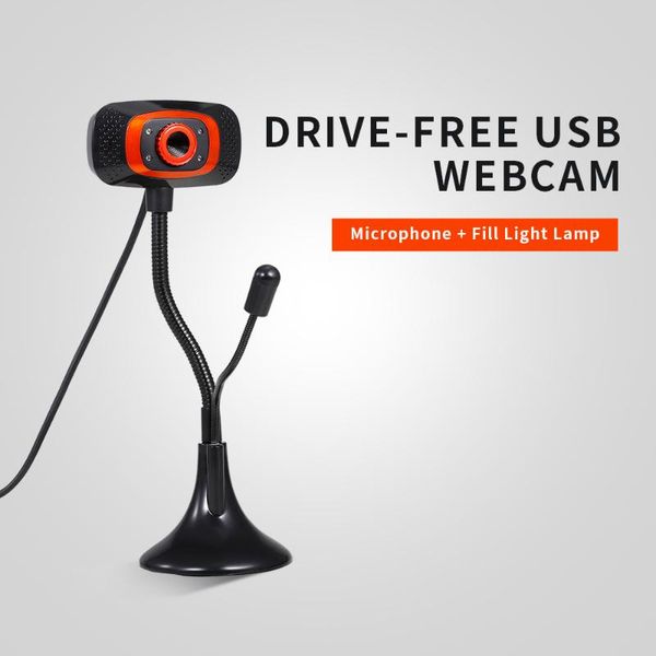 

camara web drive-hd usb webcam web camera with microphone light supplement lamp for computer lapdesktop