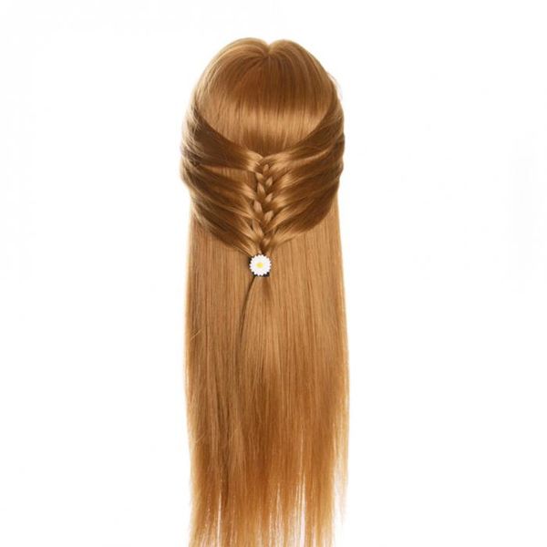 

hair bun maker 60cm head dolls for hairdressers synthetic mannequin hairstyles female hairdressing styling training, Brown