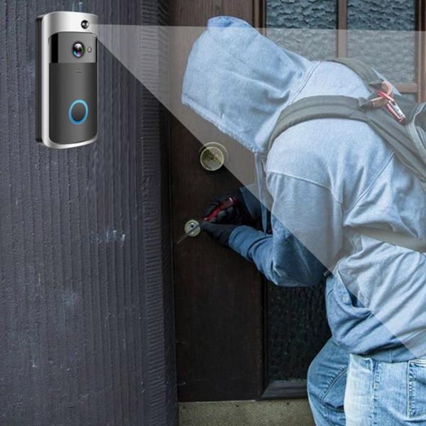 

wifi doorbell smart ip video intercom intrusion alarm security view angle alarm night 166 vision system ir wireless rainpro j5t7