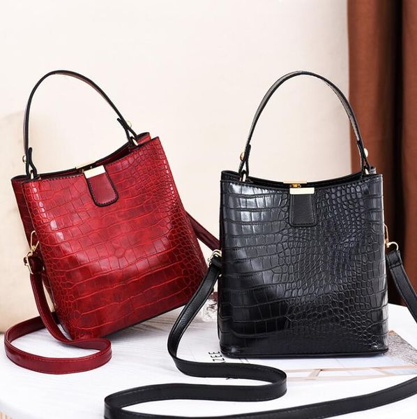

women bucket bag fashion lady totes handbags temperament shoulder bags shopping bag