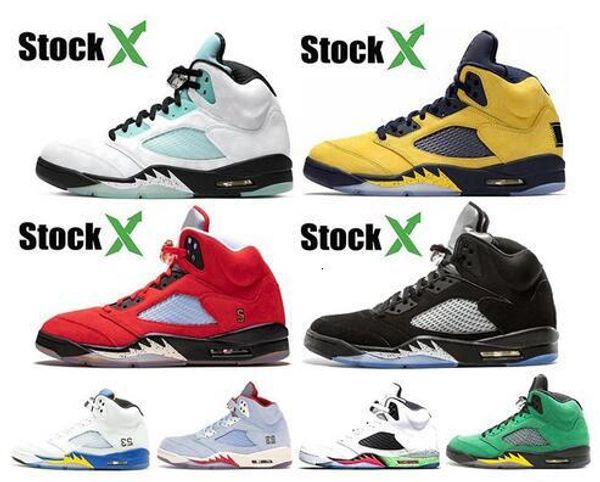 

with 5 5s mens basketball shoes island green trophy room ice blue laney fab sp fire red sports sneakers size 7-13