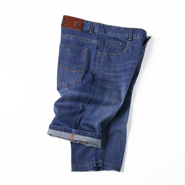 

hot new summer casual straight short homme de marque корейский молодежный mens denim shorts эластичность проблемные узкие джинсы мужчины 40, Blue
