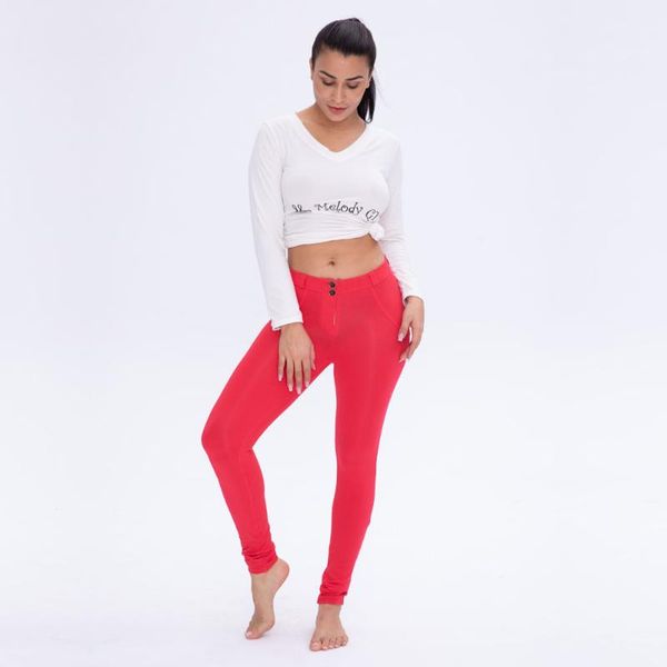 

yoga outfits melody 2021 fashion city women middle waist red stretchable sportswear bushaping workout leggings for women's pants, White;red