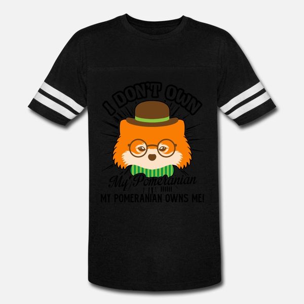 

my pomeranian owns me t shirt men create cotton size s-3xl novelty crazy breathable spring unique shirt