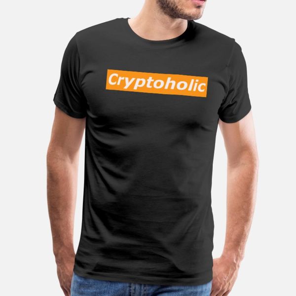 

cryptoholic i bitcoin and crypto lover t shirt men personalized cotton o-neck unique loose authentic summer style pictures shirt