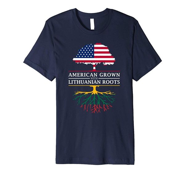 

new 2019 fashion 100% cotton for man shirts american grown with lithuanian roots - lithuania t-shirt design your own t-shirt