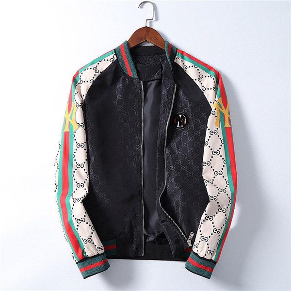

designer jacket windbreaker long sleeve mens jackets hoodie clothing zipper with animal letter pattern plus clothes casual jacket slim plus, Black;brown