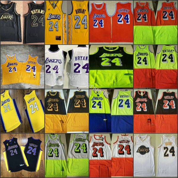 

los angeles laker red men 24 ko be yellow greenjersey, Black