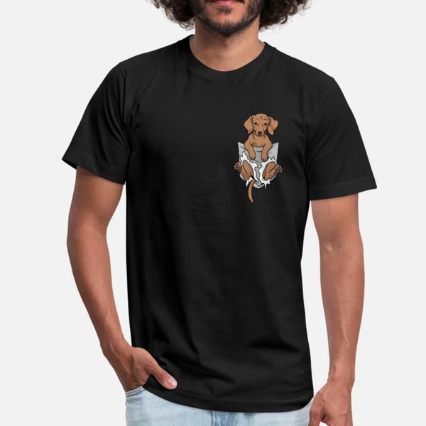 

dachshund funny dachshund pocket gift t shirt men create tee shirt round collar fit fit new style spring autumn leisure shirt