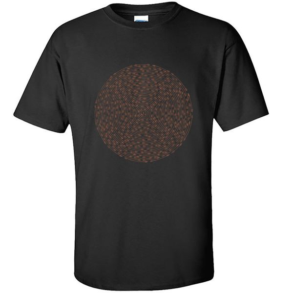 

inescapable circle 100% cotton men short sleeve shirt normal summer/autumn t-shirt father tshirts oversized round neck