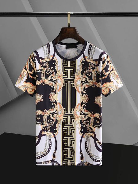 

2020ss brand summer t-shirt men's breathable casual short-sleeved cotton luxury t-shirt printing male hip-hop male t-shirt m-3xl, White;black
