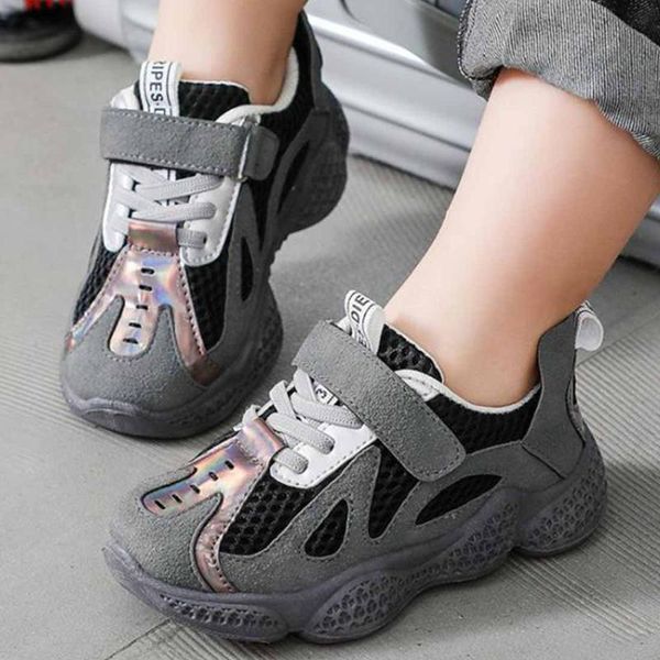 

kids shoes toddler children sports shoes girls mesh breathable casual boys running outdoor sneakers, Black