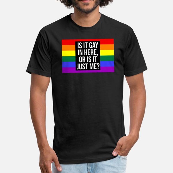 

is it gay in here | gay pride, homosexual, lgbt t shirt men create cotton s-xxxl unique gift comical summer style letter shirt