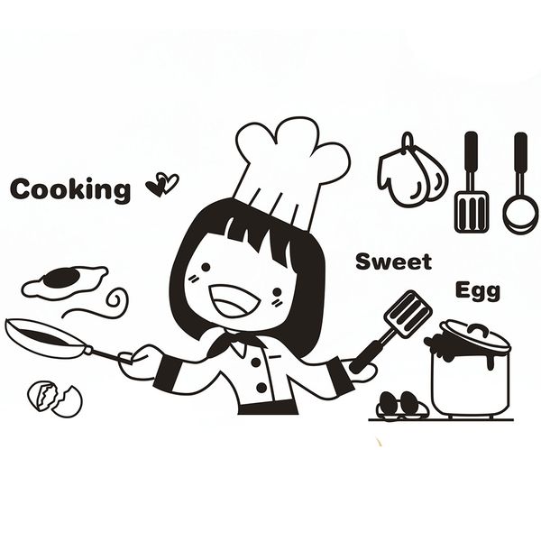 

wall stickers water resistant removable decor non toxic room restaurant kitchen