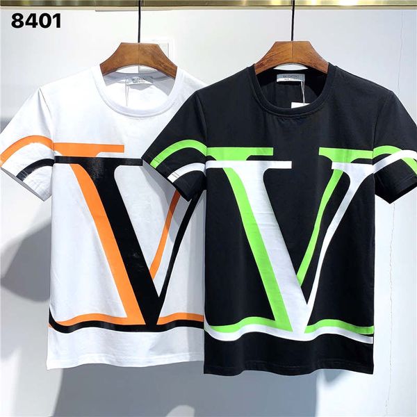 

fw20 new arrival valen clothing men's t-shirts print street wear tees short sleeve asian -3xl 8401, White