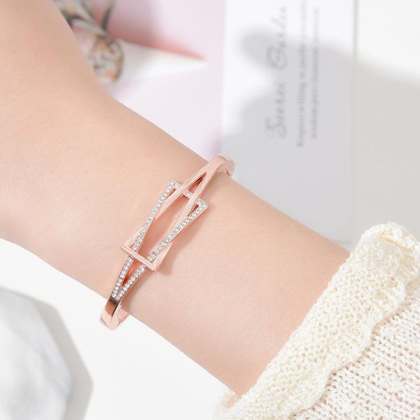 

sparkling rhinestone bracelet fashion crystal bangle women daily wrist jewelry jl, Black