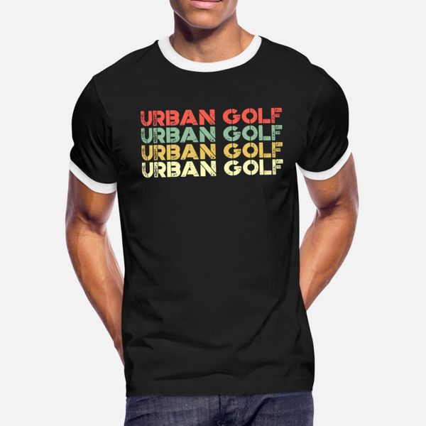 

urban golf vintage t shirt men design short sleeve size s-3xl letter famous new style summer family shirt