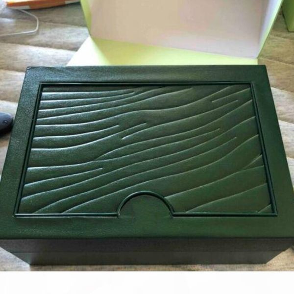 

luxury watch box green brand watch box original with cards and papers certificates handbags box for 116610 116660 116710 watches, Black;blue