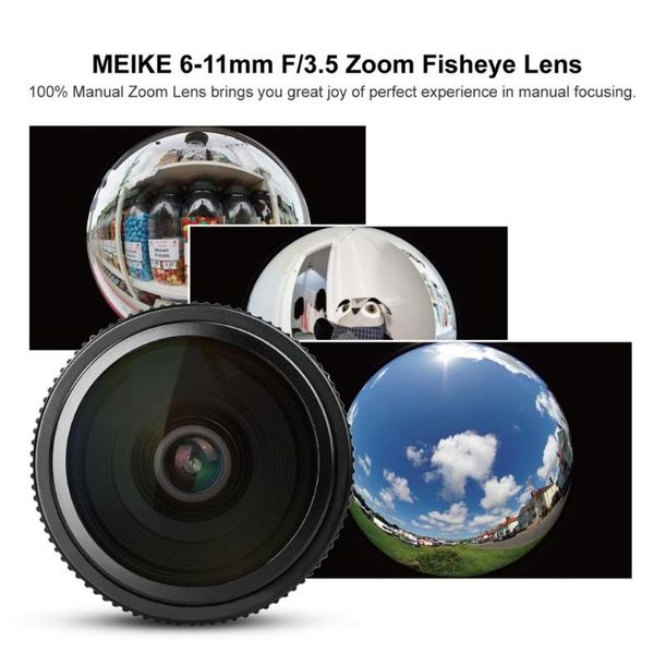 

meike 6-11mm ultra wide f3.5 zoom fisheyes lens for all nikon f mount dslr camera d3400 d5500 d5600 d7000 with aps-c/full frame
