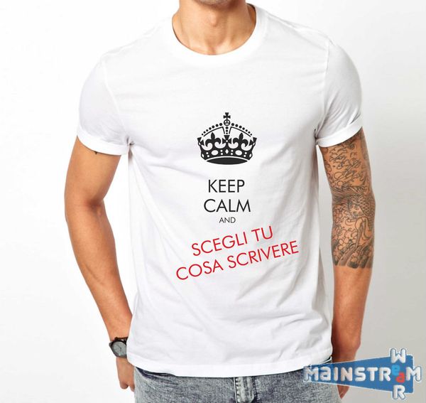 

горячий новый 2019 летняя мода t-shirt maglietta успокойся scegli tu la fräse stampa personalizzata tee shirt