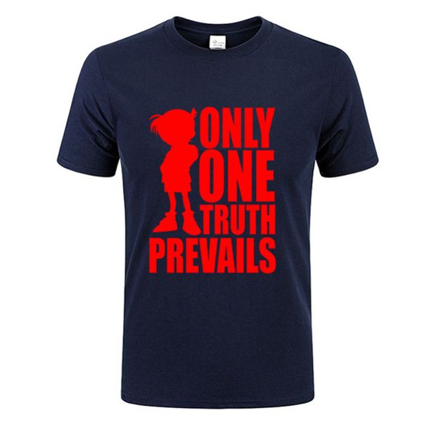 

2018 anime case only one truth prevails closed detective conan men t shirts short sleeve design t shirts hipster tees