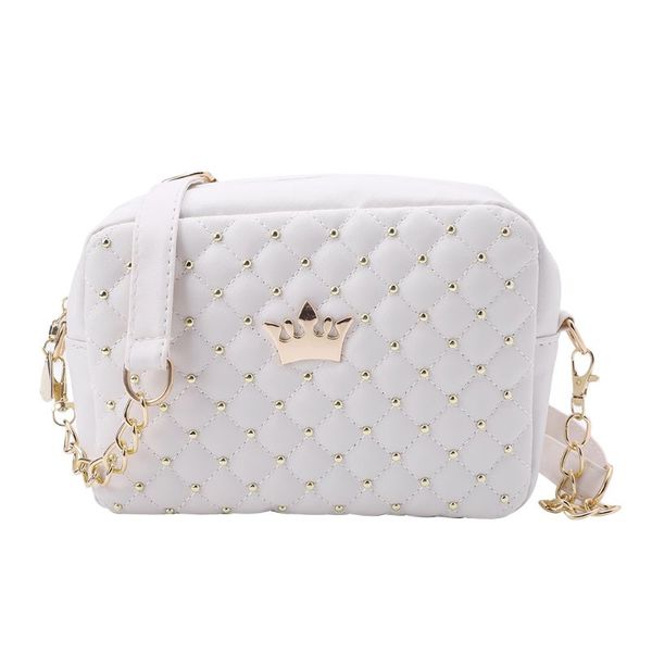 

women shoulder bag with crown mini rivet fashion beautiful lady messenger bag party