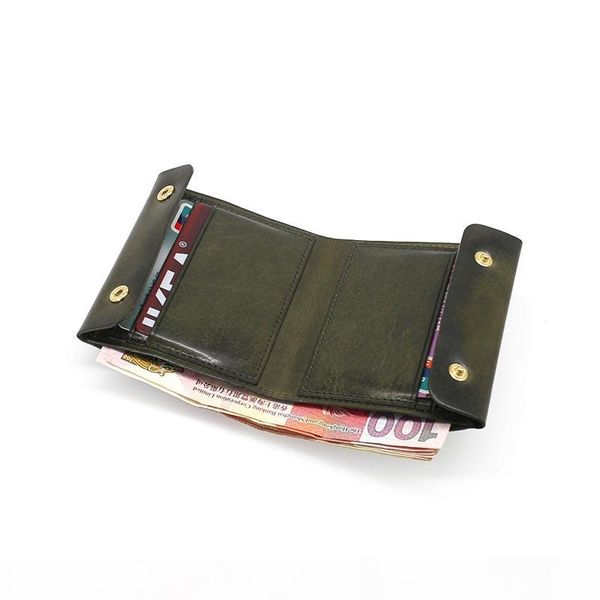

2020 fashion genuine leather men wallet leisure women wallet leather purse for men card holders wallet c61902, Brown;gray
