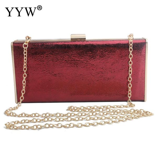 

2020 new women fashion evening bags rectangle long clutches evening bag black red solid handbags women messenger shoulder bags